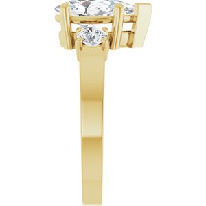 14K Yellow Gold 10.5x5.5 mm Pear Ring Mounting – image 7