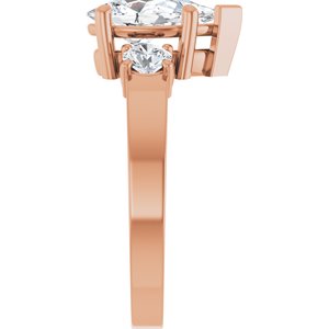 18K Rose Gold 10.5x5.5 mm Pear Ring Mounting – image 7