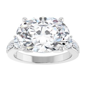 Continuum Sterling Silver 14x10 mm Oval Ring Mounting – image 5