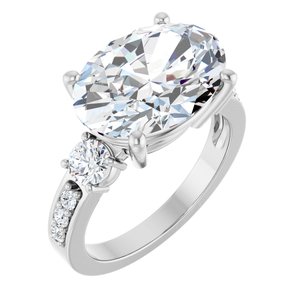 Continuum Sterling Silver 14x10 mm Oval Ring Mounting