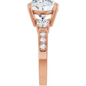 10K Rose Gold 14x10 mm Oval Ring Mounting – image 7