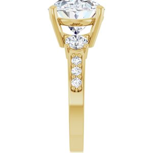 10K Yellow Gold 14x10 mm Oval Ring Mounting – image 7