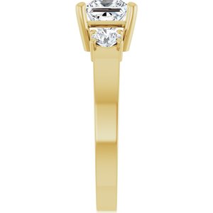 18K Yellow Gold 5.5x5.5 mm Square Ring Mounting – image 7