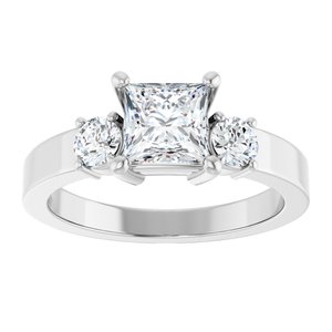 Platinum 5.5x5.5 mm Square Ring Mounting – image 5