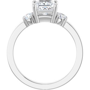 14K X1 White Gold 5.5x5.5 mm Square Ring Mounting – image 3