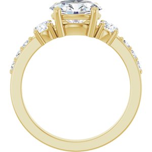 10K Yellow Gold 8.5x6.5 mm Oval Ring Mounting – image 3
