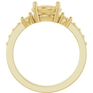 18K Yellow Gold 8.5x6.5 mm Oval Ring Mounting – image 4