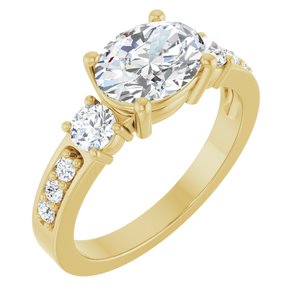 10K Yellow Gold 8.5x6.5 mm Oval Ring Mounting