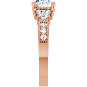 10K Rose Gold 8.5x6.5 mm Oval Ring Mounting – image 7