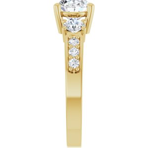 10K Yellow Gold 8.5x6.5 mm Oval Ring Mounting – image 7