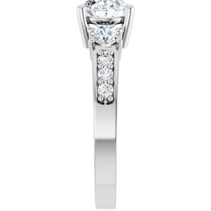 14K X1 White Gold 8.5x6.5 mm Oval Ring Mounting – image 7