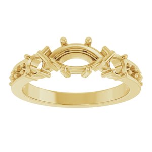 18K Yellow Gold 9x4.5 mm Marquise Ring Mounting – image 6