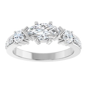 Sterling Silver 9x4.5 mm Marquise Ring Mounting – image 5