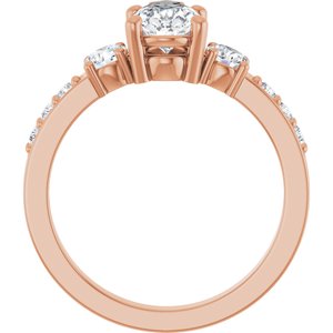 14K Rose Gold 9x5.5 mm Pear Ring Mounting – image 3