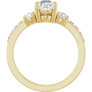 10K Yellow Gold 9x5.5 mm Pear Ring Mounting – image 3