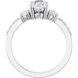 Platinum 9x5.5 mm Pear Ring Mounting – image 3