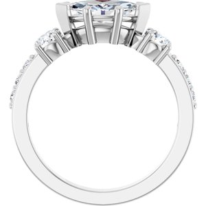14K White Gold 9x4.5 mm Marquise Ring Mounting – image 3