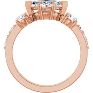 14K Rose Gold 9x4.5 mm Marquise Ring Mounting – image 3