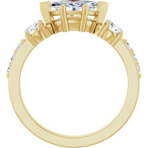 14K Yellow Gold 9x4.5 mm Marquise Ring Mounting – image 3