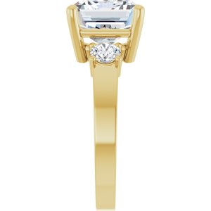 10K Yellow Gold 11x9 mm Emerald Ring Mounting – image 7