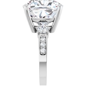 Continuum Sterling Silver 14x14 mm Cushion Ring Mounting – image 7
