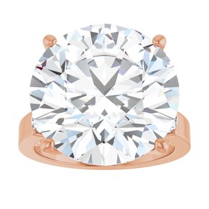 14K Rose Gold 16 mm Round Ring Mounting – image 5