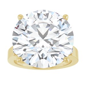 18K Yellow Gold 16 mm Round Ring Mounting – image 5