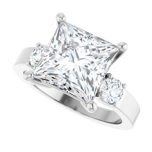 Continuum Sterling Silver 9x9 mm Square Ring Mounting – image 8