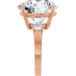 10K Rose Gold 16 mm Round Ring Mounting – image 7