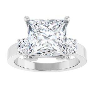 Continuum Sterling Silver 9x9 mm Square Ring Mounting – image 5