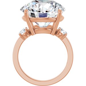 18K Rose Gold 16 mm Round Ring Mounting – image 3
