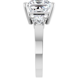 Platinum 9x9 mm Square Ring Mounting – image 7
