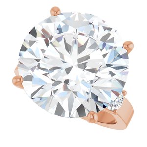 14K Rose Gold 16 mm Round Ring Mounting – image 8