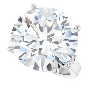 Sterling Silver 16 mm Round Ring Mounting – image 8