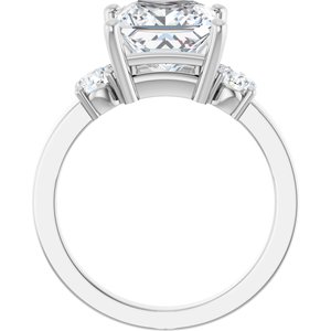 Continuum Sterling Silver 8x8 mm Square Ring Mounting – image 3