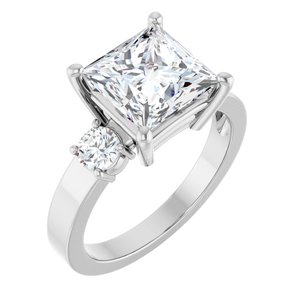 Continuum Sterling Silver 8x8 mm Square Ring Mounting