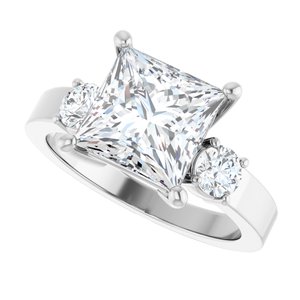 Continuum Sterling Silver 8x8 mm Square Ring Mounting – image 8