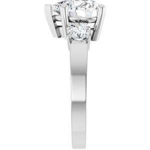 Sterling Silver 9x9 mm Heart Ring Mounting – image 7