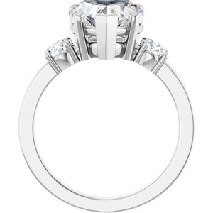 Sterling Silver 9x9 mm Heart Ring Mounting – image 3