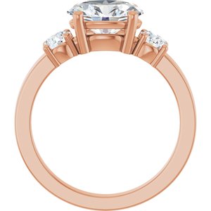 10K Rose Gold 9x7 mm Oval Ring Mounting – image 3