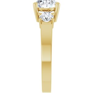 10K Yellow Gold 9x7 mm Oval Ring Mounting – image 7