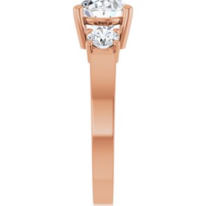 18K Rose Gold 9x7 mm Oval Ring Mounting – image 7