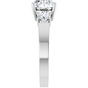 10K White Gold 9x7 mm Oval Ring Mounting – image 7