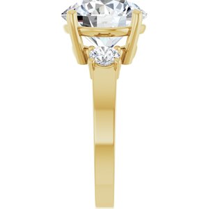 18K Yellow Gold 11 mm Round Ring Mounting – image 7
