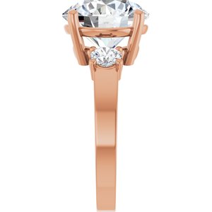 18K Rose Gold 11 mm Round Ring Mounting – image 7