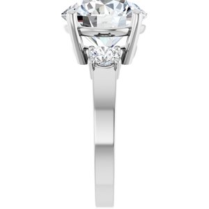 10K White Gold 11 mm Round Ring Mounting – image 7