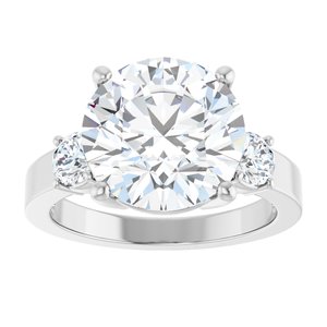 14K X1 White Gold 11 mm Round Ring Mounting – image 5