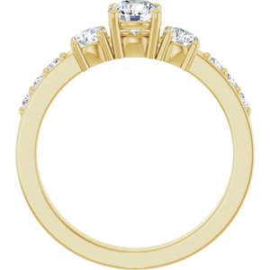 10K Yellow Gold 4.8 mm Round Ring Mounting – image 3