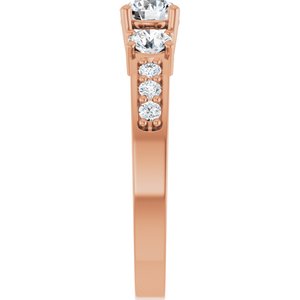 18K Rose Gold 4.8 mm Round Ring Mounting – image 7