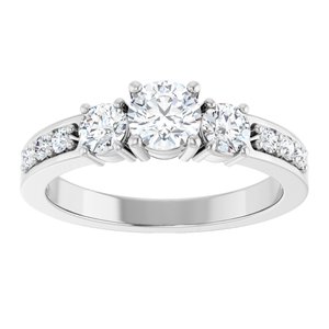 10K White Gold 4.8 mm Round Ring Mounting – image 5